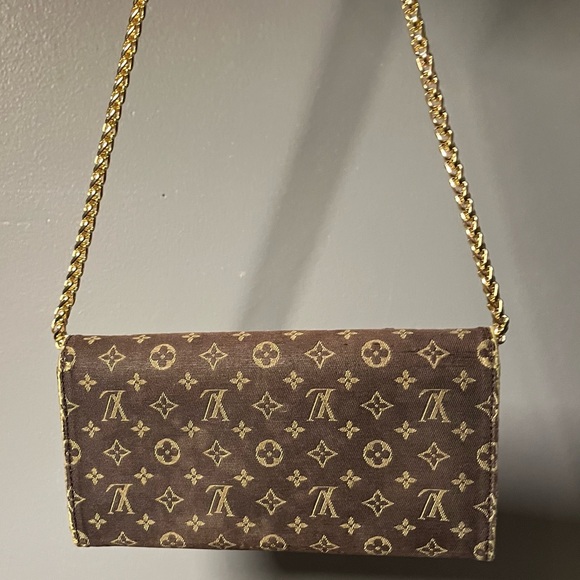 *Rare* Louis Vuitton vintage Mini Lin Monogram Wallet with Chain/conversion kit - Picture 3 of 15